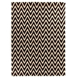 Flatweave Flatweave New Zealand Wool Mahogany/White 5'x8' Area Rug