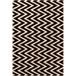 Flatweave Flatweave New Zealand Wool Mahogany/White 5'x8' Area Rug
