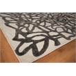 Goudy Handloomed Wool/Bamboo Silk Ivory/Black 4'x6' Area Rug