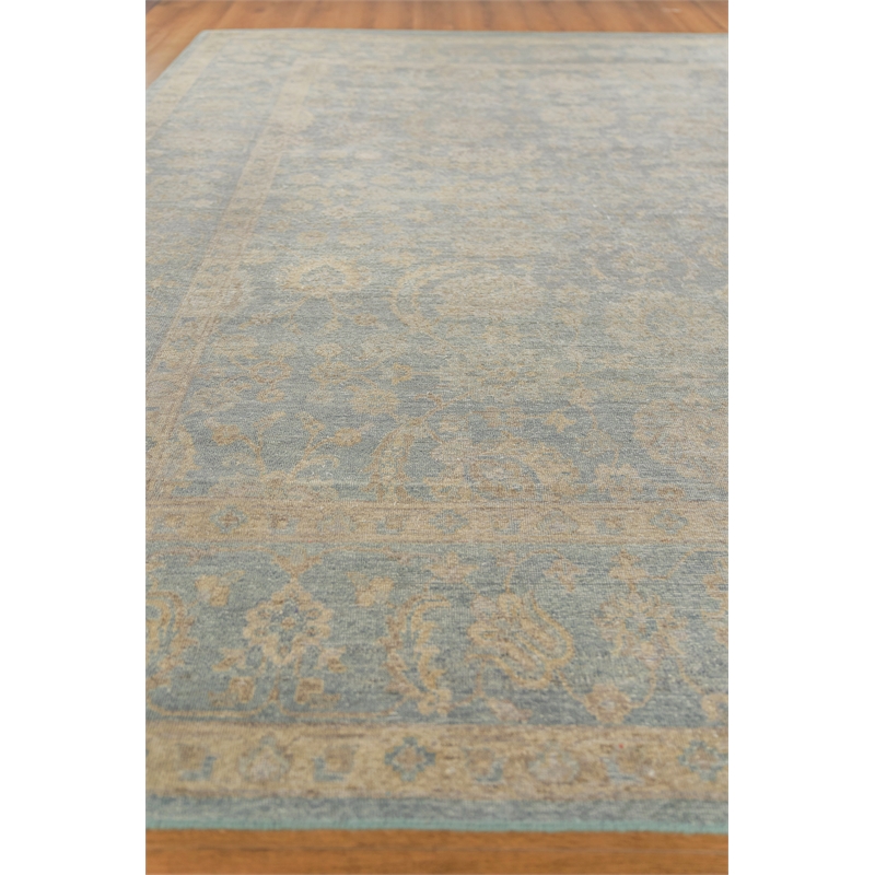 Harper Hand-Knotted New Zealand Wool Light Blue/Beige 8'x10' Area Rug