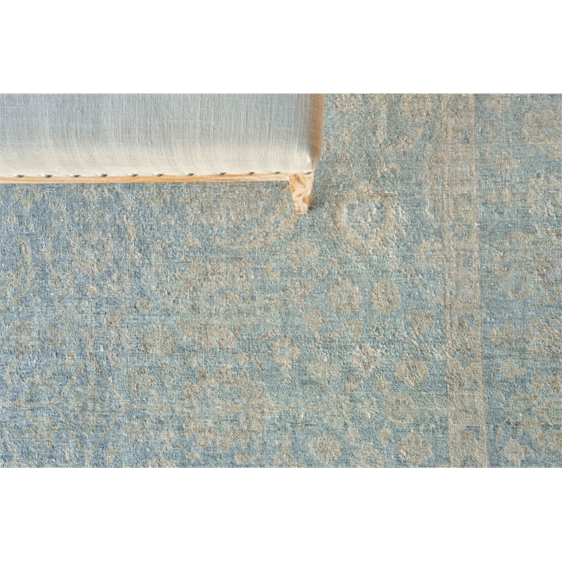 Harper Hand-Knotted New Zealand Wool Light Blue/Beige 9'x12' Area Rug