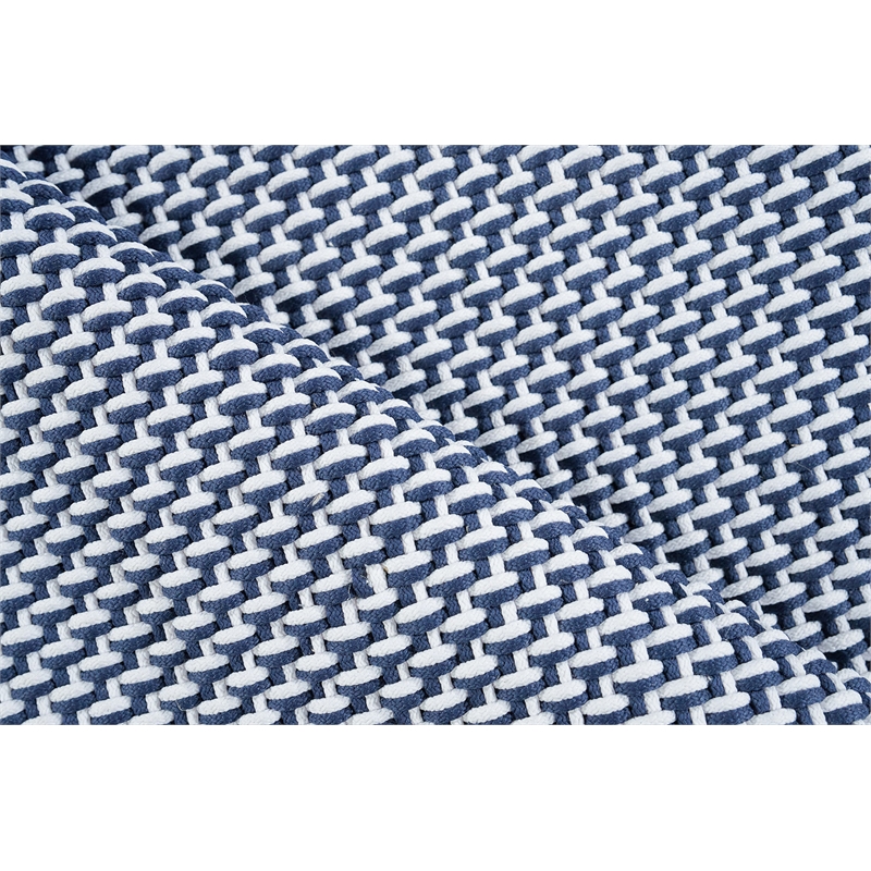 Harbor Flatweave Polypropylene Blue/White 10'x14' Area Rug