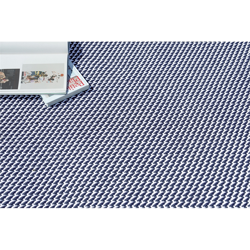 Harbor Flatweave Polypropylene Blue/White 10'x14' Area Rug