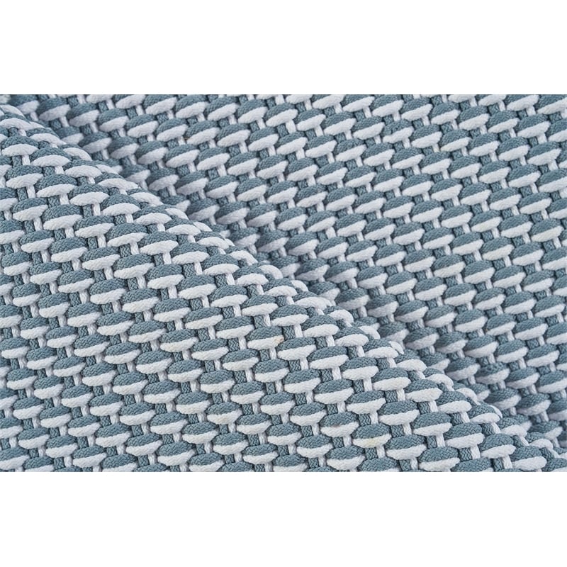 Harbor Flatweave Polypropylene Silver/White 10'x14' Area Rug