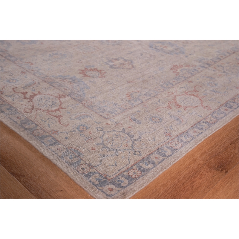 Harper Hand-Knotted New Zealand Wool Beige 8'x17' Area Rug