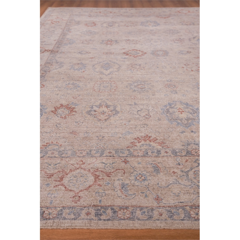 Harper Hand-Knotted New Zealand Wool Beige 9'x12' Area Rug
