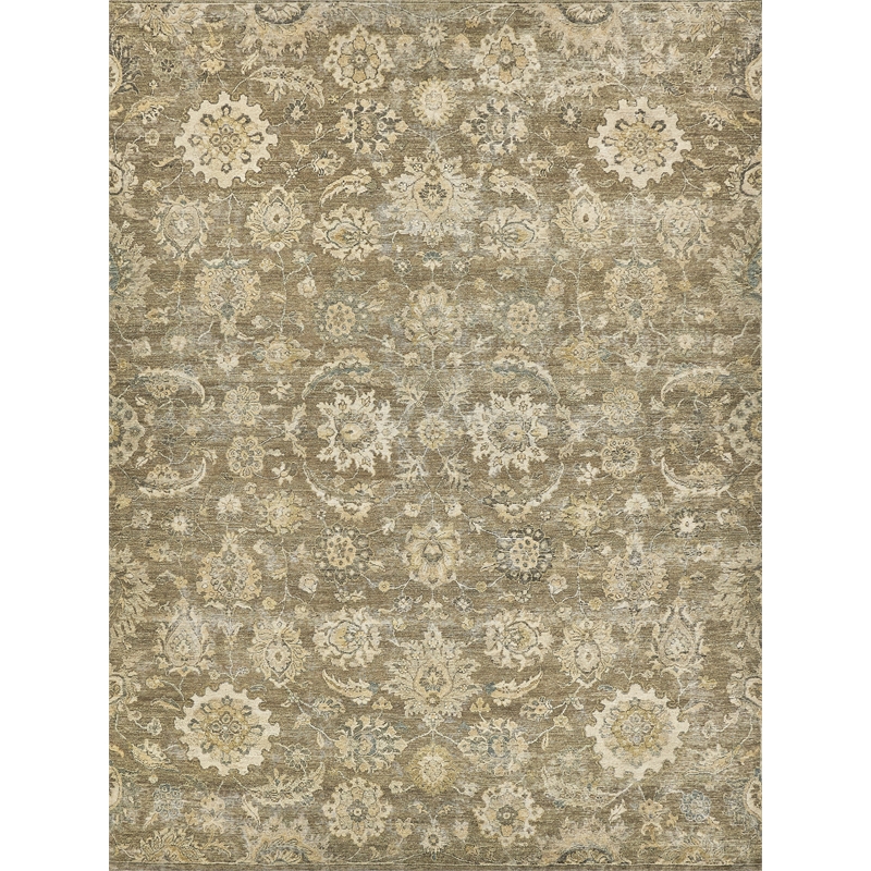 Heirloom Hand-Knotted New Zealand Wool Beige/Camel 12'x15' Area Rug