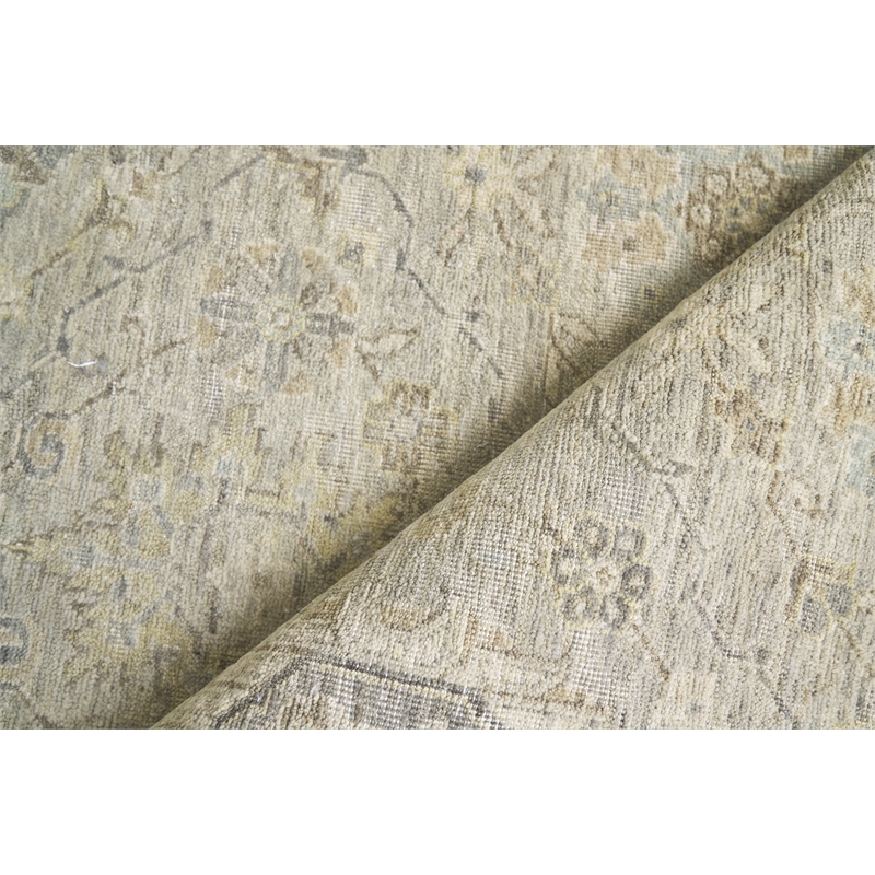 Heirloom Hand-Knotted New Zealand Wool Gray/Beige 4'x6' Area Rug