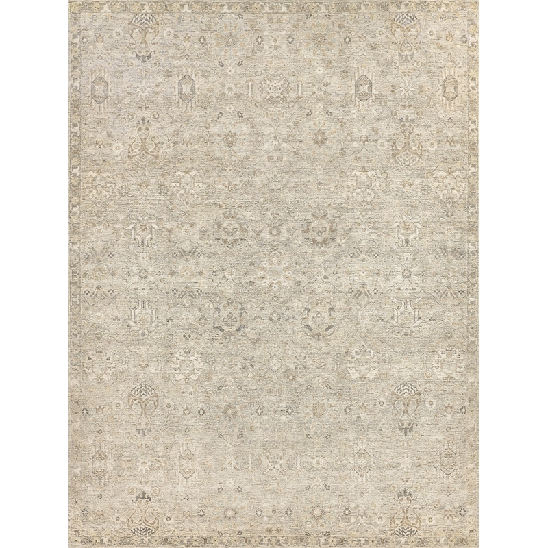 Heirloom Hand-Knotted New Zealand Wool Gray/Beige 4'x6' Area Rug
