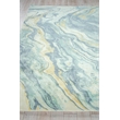 Gianni Handloomed Wool/Bamboo Silk Blue/Gold 9'x12' Area Rug