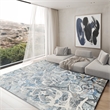 Gianni Handloomed Wool/Bamboo Silk Blues/Silver/Ivory 4'x6' Area Rug