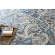 Gianni Handloomed Wool/Bamboo Silk Blues/Silver/Ivory 8'x10' Area Rug
