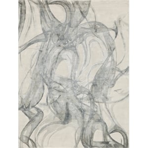 Gianni Handloomed Wool/Bamboo Silk Gray/Silver 4'x6' Area Rug