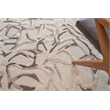 Goudy Handloomed Wool/Bamboo Silk Coco Brown/Cappuccino/Cream 6'x9' Area Rug