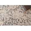Goudy Handloomed Wool/Bamboo Silk Coco Brown/Cappuccino/Cream 9'x12' Area Rug