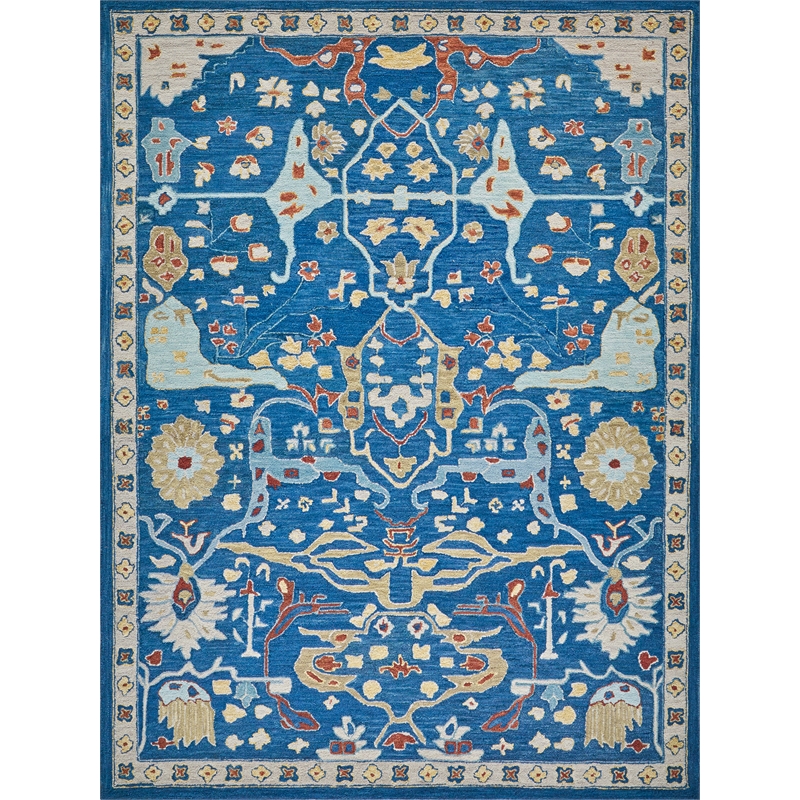 Hamilton Hand-Tufted New Zealand Wool Navy/Multi 15'x20' Area Rug