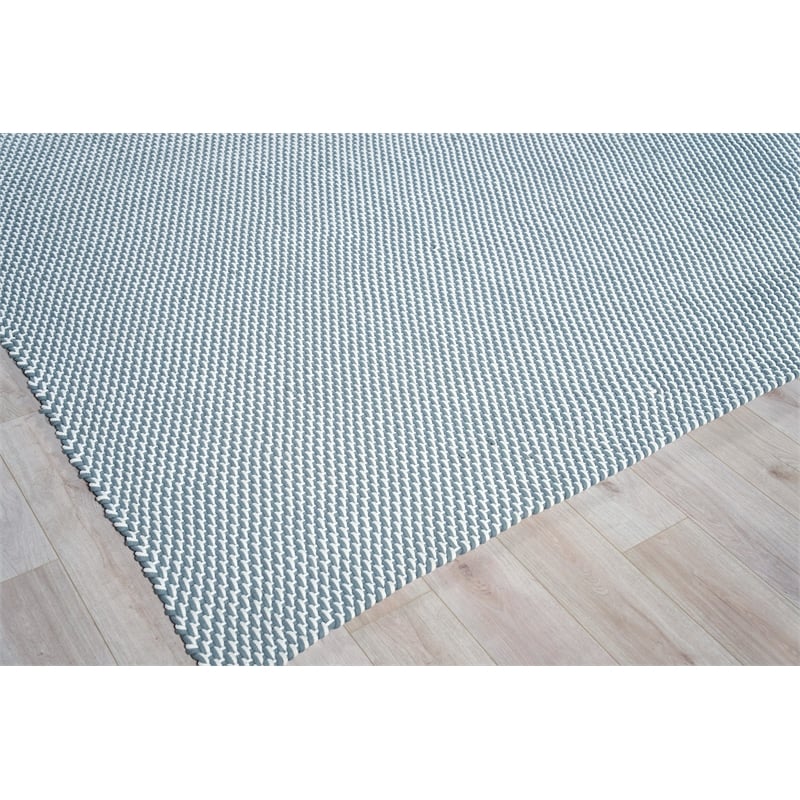 Harbor Flatweave Polypropylene Silver/White 8'x10' Area Rug