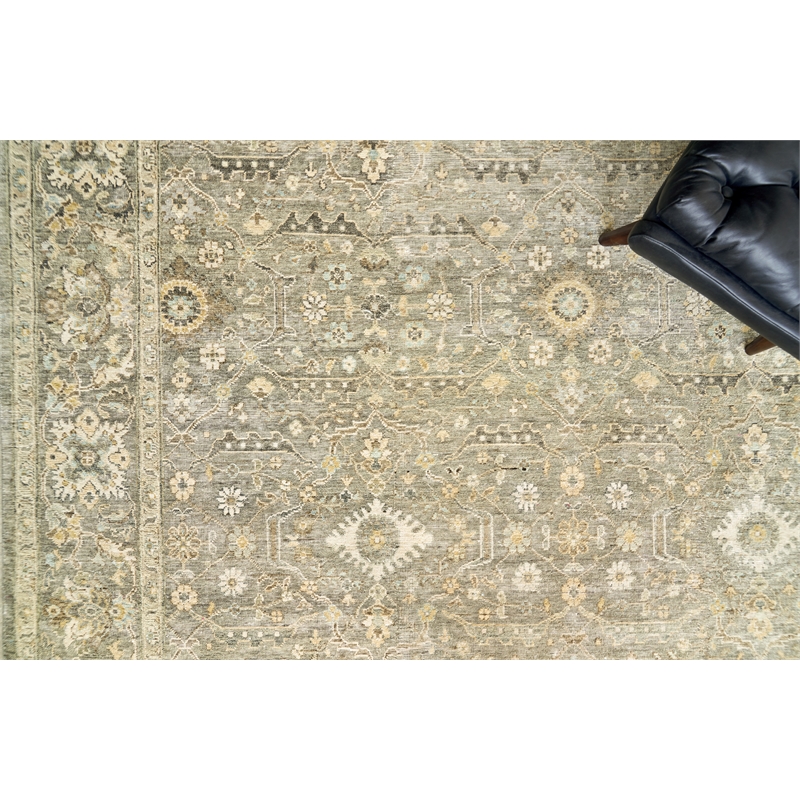 Heirloom Hand-Knotted New Zealand Wool Gray 10'x14' Area Rug