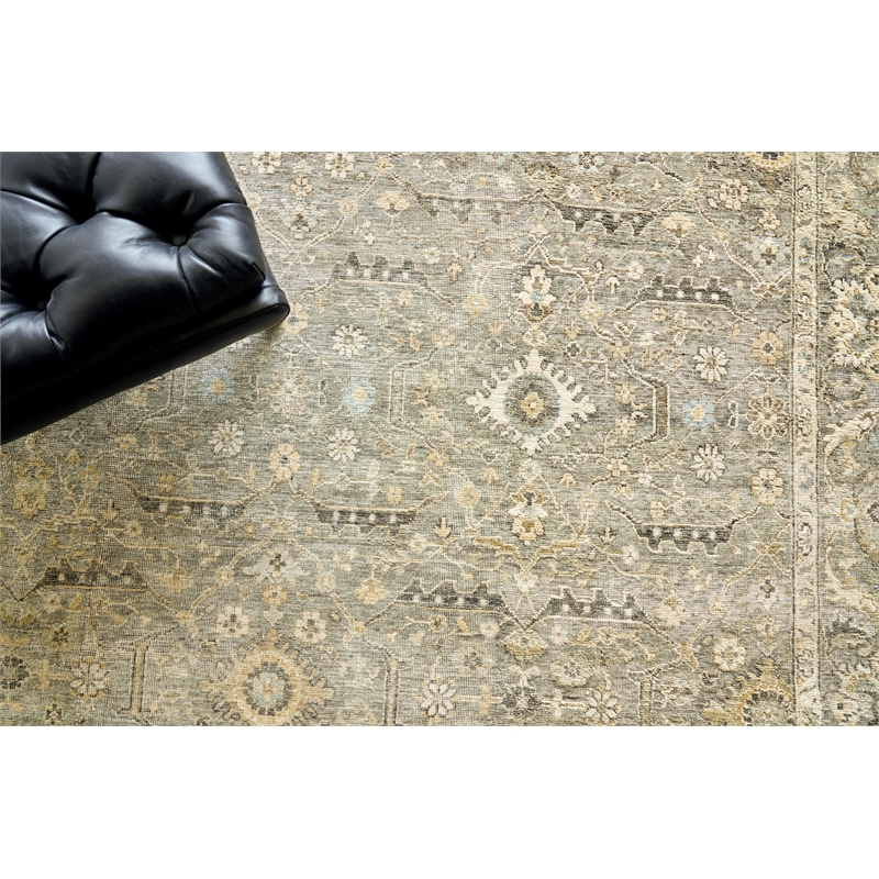 Heirloom Hand-Knotted New Zealand Wool Gray 6'x9' Area Rug