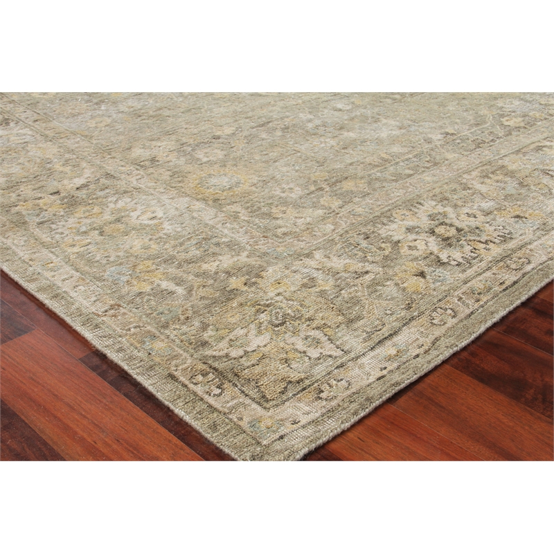 Heirloom Hand-Knotted New Zealand Wool Gray 8'x10' Area Rug
