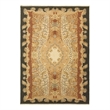 Jungle Flatweave New Zealand Wool White/Beige 6'x6' Round Area Rug