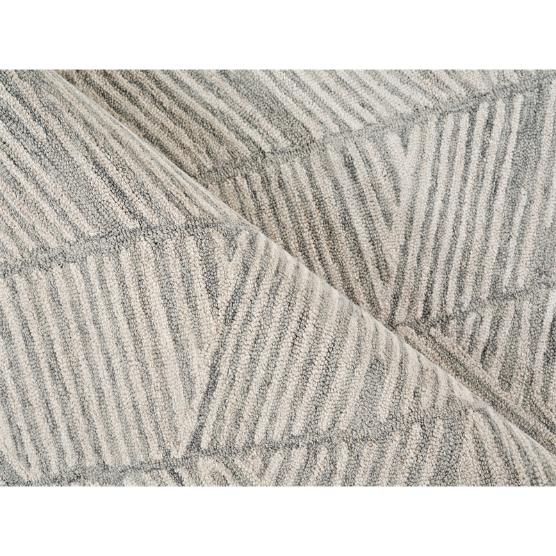 Kascata Hand-Tufted New Zealand Wool Silver/Ivory 9'x12' Area Rug