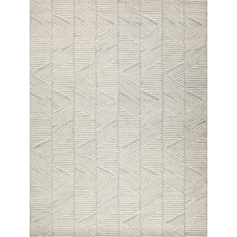 Kascata Hand-Tufted New Zealand Wool Silver/Ivory 9'x12' Area Rug