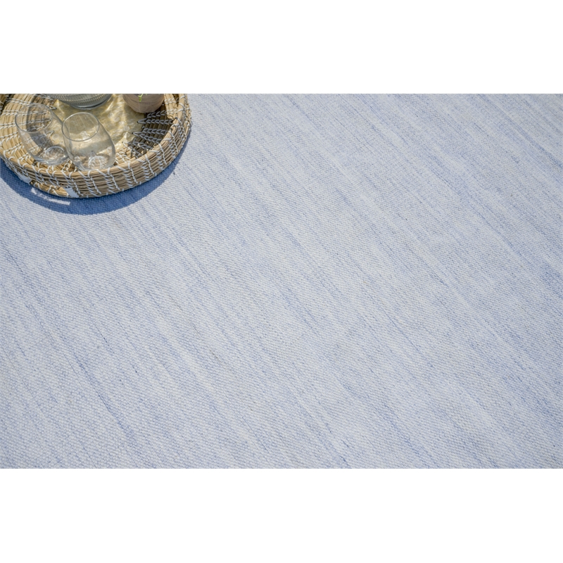 Kashmir Flatweave Pet Light Blue 14'x18' Area Rug