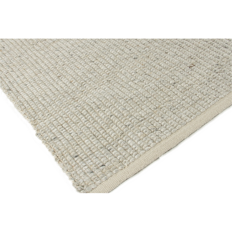Hesse Flatweave Polyester/Cotton Light Silver 6'x9' Area Rug