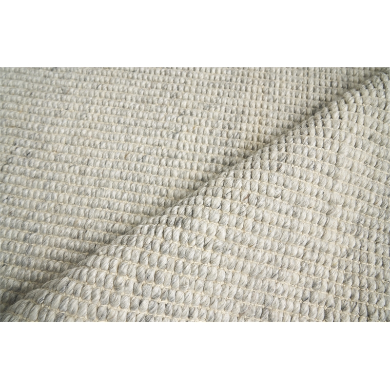 Hesse Flatweave Polyester/Cotton Light Silver 8'x10' Area Rug
