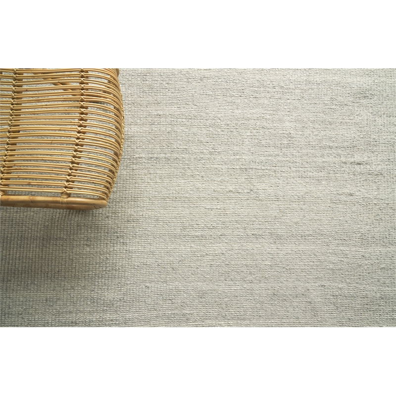 Hesse Flatweave Polyester/Cotton Light Silver 8'x10' Area Rug