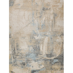 Infinity Power Loom Wool/Nylon Ivory/Blue/Terracotta 9'x12' Area Rug