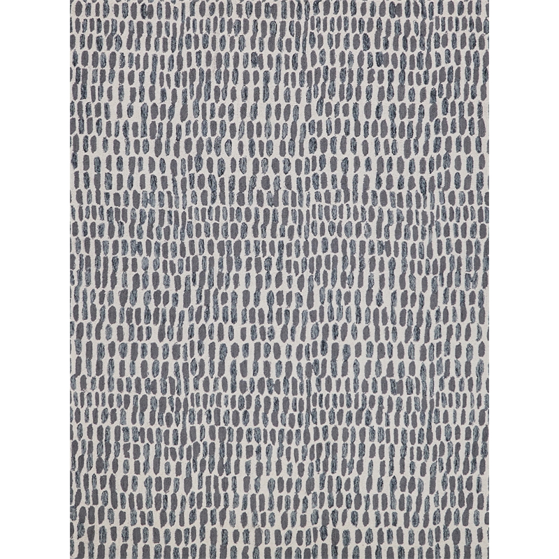 Ink Blot Hand-Tufted New Zealand Wool Black/Gray 6'x9' Area Rug