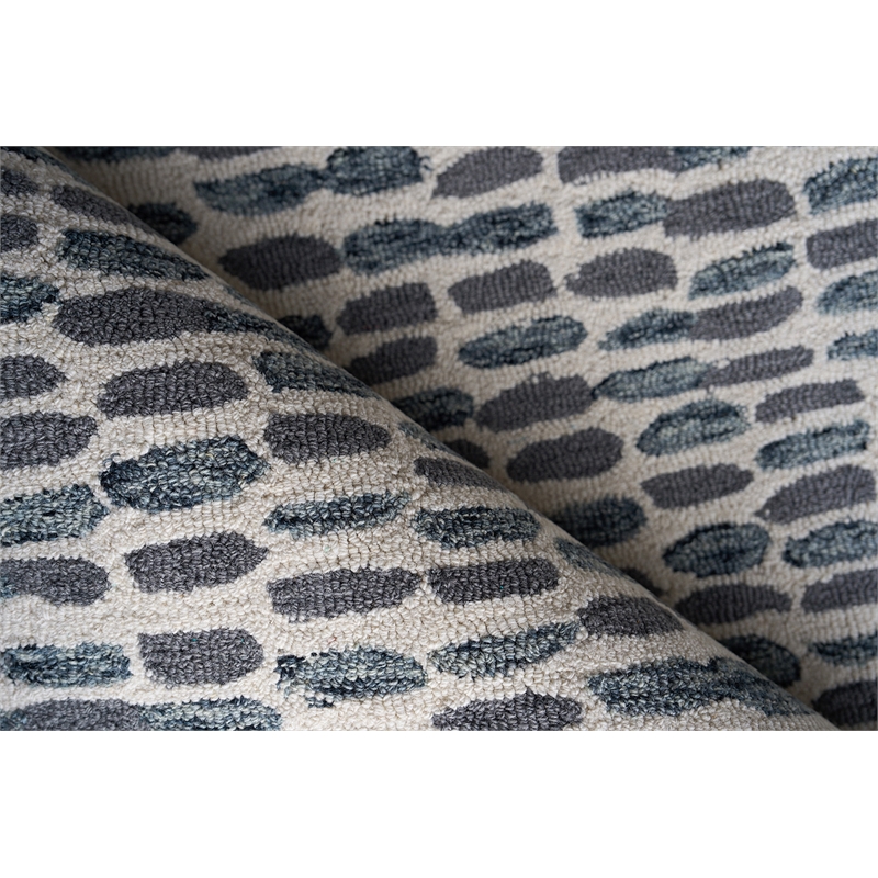 Ink Blot Hand-Tufted New Zealand Wool Black/Gray 9'x12' Area Rug