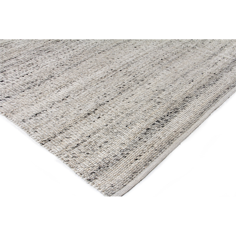 Hesse Flatweave Polyester/Cotton Silver 9'x12' Area Rug