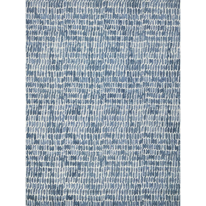 Ink Blot Hand-Tufted New Zealand Wool Navy 15'x20' Area Rug