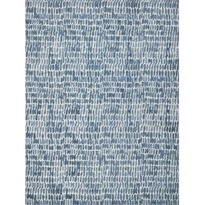 Ink Blot Hand-Tufted New Zealand Wool Navy 5'x8' Area Rug