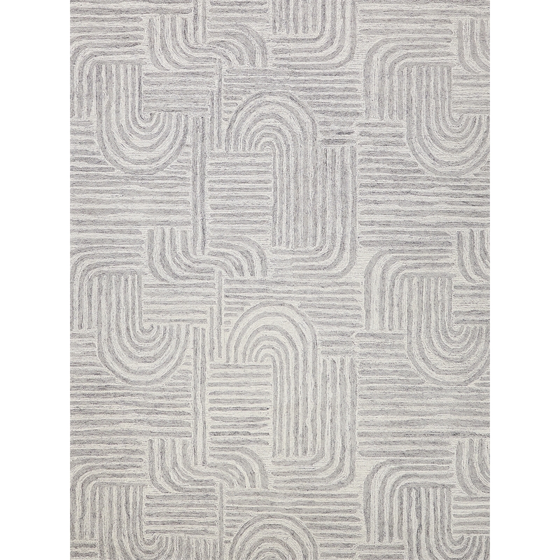 Juno Hand-Tufted New Zealand Wool Gray/Ivory 5'x8' Area Rug