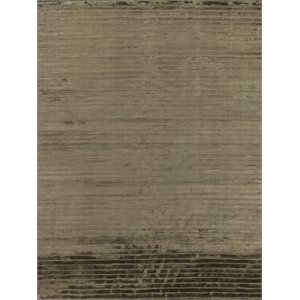 High Low Handloomed Viscose Khaki 12'x15' Area Rug