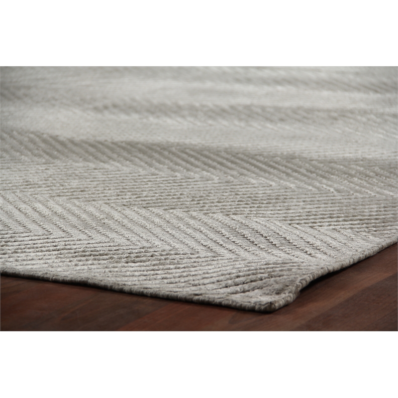 Honeycomb Handloomed Viscose Light Green 12'x15' Area Rug
