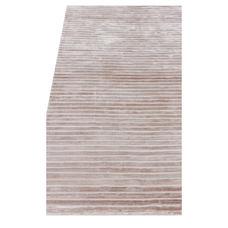 High Low Handloomed Viscose Beige 10'x14' Area Rug