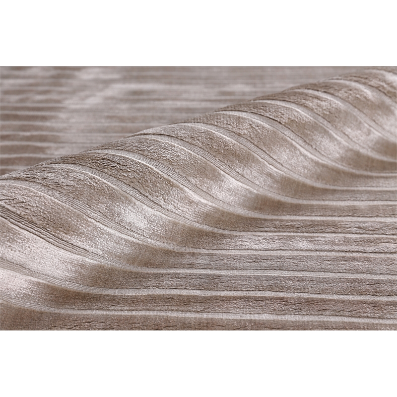 High Low Handloomed Viscose Beige 10'x14' Area Rug