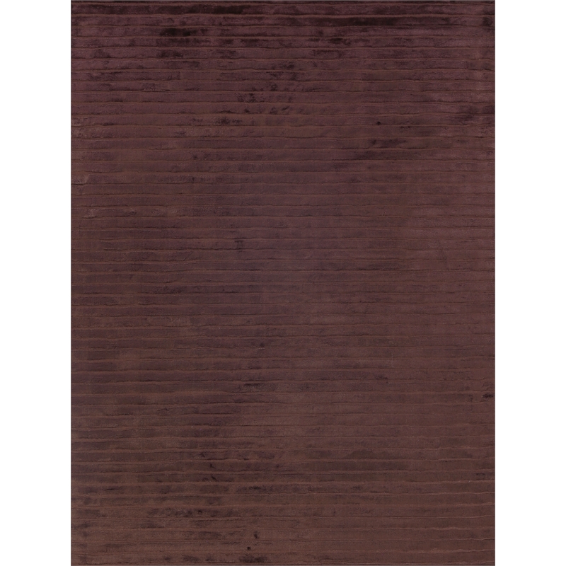 High Low Handloomed Viscose Chocolate 8'x10' Area Rug