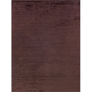 High Low Handloomed Viscose Chocolate 8'x10' Area Rug