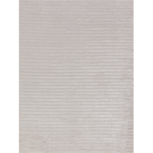 High Low Handloomed Viscose White 10'x14' Area Rug