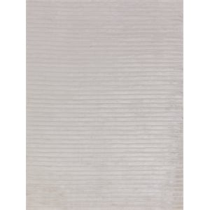High Low Handloomed Viscose White 4'x6' Area Rug