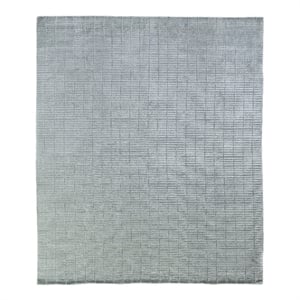 Himalayan Handloomed Viscose Light Blue 8'x10' Area Rug
