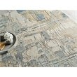 Infinity Power Loom Wool/Nylon Silver/Blue/Gray 10'x14' Area Rug