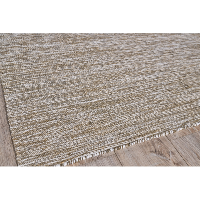 Kashmir Flatweave Pet Kakhi 3'x5' Area Rug