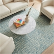 Ink Blot Hand-Tufted New Zealand Wool Turquoise 2'x3' Area Rug